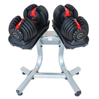 Ensemble d'haltères réglables de haute qualité pour la musculation, 24 kg, 40 kg, 90 lb, 5 lb d'augmentation, 90 lb