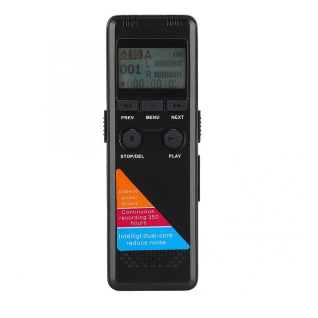8GB Voice Recorder, Noise Cancelling Digital Audio Sound Activated Recorder Dictaphone Stereo with MP3 Player for Lectures