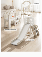 Ensemble de toboggan et balançoire en plastique d'intérieur, aire de jeux à domicile avec structure d'escalade et jouet musical interactif pour tout-petits, idéal pour l'école ou la maison de jeux