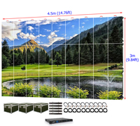 Écran LED P2.976 RGB pour location, mur vidéo extérieur 4,5m x 3m, écran LED pour événements extérieurs 15ft x 10ft, panneau mural LED de location 2,9mm