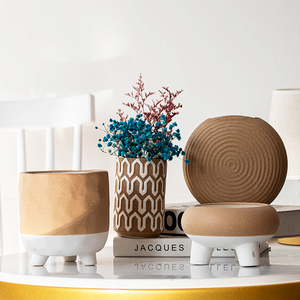 Floreros de cerámica con curvas italianas modernas antiguas, jarrón de mesa decorativo, porcelana blanca <span class=keywords><strong>Celia</strong></span> para decoración del hogar - Product Image 2