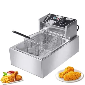 Tianxing Commercial Hotel Restaurant Stainless Steel 6L Fry Machine Countertop Potato Chip Single Tank Electric Deep Fryer