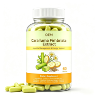 Capsules d'extrait de Caralluma Fimbriata en marque privée OEM, 60 unités, avec complément alimentaire au thé vert