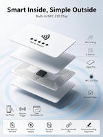 Autocollants de table NFC OEM RFID ISO pour entreprises, cartes de commentaires, cartes de feedback positif, personnalisables en acrylique, puce 213, activation par simple pression