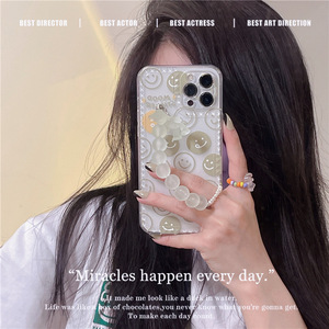 Elaborato divertente Design Smlie con bracciale orso custodia morbida in TPU trasparente per iphone 12 Pro Max - Product Image 3