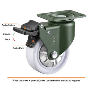 YTOP Factory Direct Supply 4 Zoll pp Schwenkbare Rolle/Rollen Rad Mit Schloss - Product Image 4