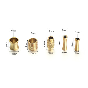 Cuentas perforadas de acero inoxidable, cuentas colgantes de malla tubular para la fabricación de joyería DIY, pulseras hechas a mano 930022.0 - Product Image 4