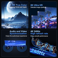 Adaptateur ULT-unite 8K 60Hz DP Source vers HDMI Monodirectionnel pour Carte Graphique, Ordinateur de Bureau, Ordinateur Portable, Projecteur