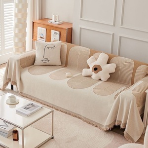 Kit de combinaison chenille géométrique anti-dérapant Ins hiver personnalisable housse de serviette de <span class=keywords><strong>canapé</strong></span> multifonctionnelle universelle - Product Image 1