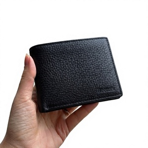Beena's High Quality Vintage Genuine Leather Anti-Theft Slim <b>Wallet</b> Fold Closure Minimalist Design <b>Black</b> <b>Men's</b> Cash Card Holder - Product Image 1