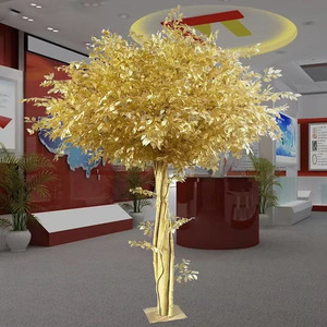 Cây đa nhân tạo vàng, cây vàng, cây vàng lớn, tiền làm cây khách sạn Trung tâm mua sắm trang trí - Product Image 5