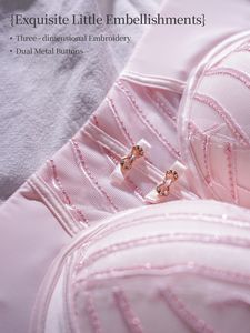 Wholesale Breathable <b>Women's</b> <b>Sexy</b> Romantic Floral Push-up <b>Underwear</b> Knitted with Lace Decoration - Product Image 4