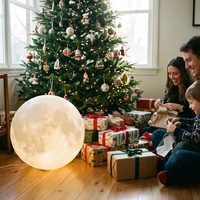 Lampe lunaire LED 16 couleurs avec télécommande et contrôle tactile, rechargeable, lumière de nuit à intensité variable pour chambre à coucher, décoration de la maison, cadeau créatif