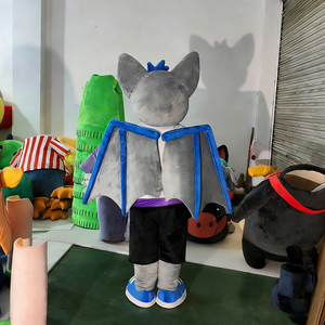 Costume de mascotte de chauve-souris gris de haute qualité, tailles unisexes L XL XXL, vente directe d'usine Shengye, idéal pour la promotion commerciale - Product Image 2