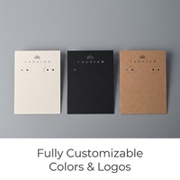 Cartes de présentation de bijoux personnalisées en papier recyclé écologique, cartes pour boucles d'oreilles, emballage minimaliste pour petites entreprises