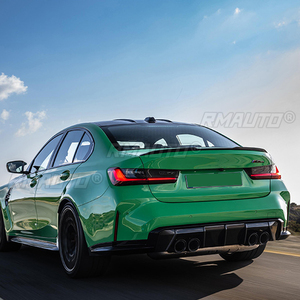 ลิ้นกันชนหลังสีดำเงา พร้อมสปลิตเตอร์ข้างและสปอยเลอร์ สำหรับ BMW G80 M3 G82 M4 ปี 2021 2022 2023 - Product Image 6