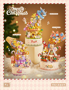 Série de blocs de construction miniatures LOZ, boîte à musique à octave rotative, jouet éducatif de Noël pour enfants et adultes - Product Image 6