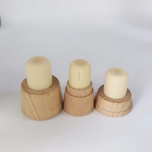 Bouchons <span class=keywords><strong>de</strong></span> liège synthétique <span class=keywords><strong>de</strong></span> haute qualité Bouteille en verre à dessus en bois à bas <span class=keywords><strong>prix</strong></span> pour l'eau avec liège à haute teneur en polymère avec liège en bois - Product Image 3
