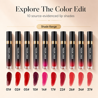 Gloss à lèvres longue tenue effet miroir, fourni avec tube rond noir pour un maquillage nude, aspect naturel, marque privée