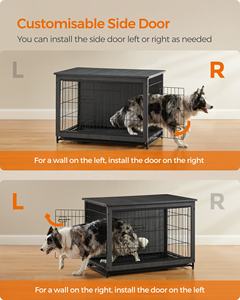 قفص كلاب خشبي عصري من فياندريا، أقفاص للجراء، صناديق كلاب فاخرة من الخشب كأثاث - Product Image 4