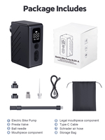 Pompe à air électrique sans fil, batterie détachable, mini gonfleur de pneus 120 PSI, compresseur portable sans balais à arrêt automatique pour vélo