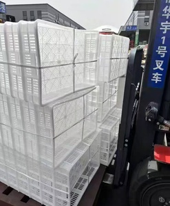 Supermarket pp Crate Freezer 120mm 140mm Freezing Tunnels Agriculture <strong>Stacking</strong> Turnover Plastic Collapsible <strong>Storage</strong> <strong>Basket</strong> - Product Image 4