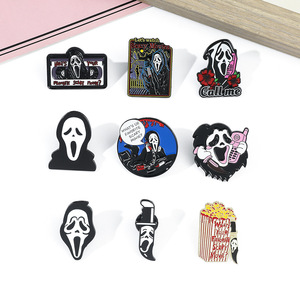Nouvelle série Darkly transfrontalière Europe-Amérique : Broche plaquée électrolytiquement en forme d'horreur Halloween, vente en gros - Product Image 4