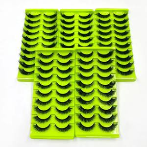 10 pares de pestañas postizas naturales 3D pestañas de visón Wispy Faux Mink pestañas hechas a mano ojo de gato extensión de pestañas herramientas de maquillaje de belleza - Product Image 5