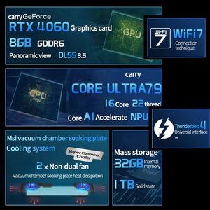 Ordinateur <span class=keywords><strong>portable</strong></span> <span class=keywords><strong>MSI</strong></span> le moins cher, Jueyilg14 Al Studio, ordinateur de jeu pour étudiants, processeur Core Ultra7 155H - Product Image 3