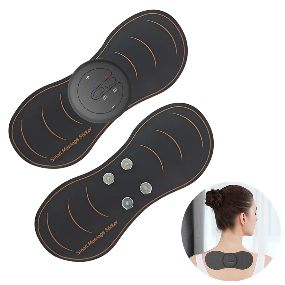 BEISIDE Matras Stimulator Otot Tubuh Pemijat Punggung Leher EMS Mesin Terapi Tens Unit Nirkabel Kustom Portabel untuk Menghilangkan Rasa Sakit