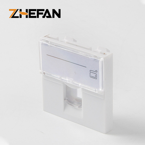 ZHEFAN Plaque frontale en plastique à port unique RJ45 type français 45*45 type <span class=keywords><strong>Legrand</strong></span> - Product Image 1