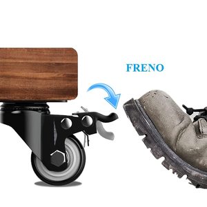 Black 40mm Swivel <b>Wheels</b> with Brake for Trolleys and Furniture 360 Degree Rotation 180kg Load Capacity Set of 4 - Product Image 3