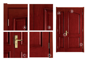 Interior Double French Doors Modern Wood Door Designs Wooden Door Frames Designs - Product Image 3