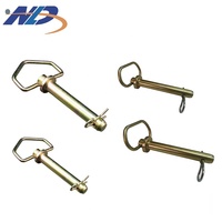 Precio de fábrica NLD galvanizado negro Zinc Loop Grip Tractor remolque 6mm * 45mm pasador de enganche de liberación rápida con cadenas