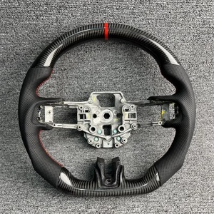 Hochwertiges Kundenspezifisches Upgrade-Lenkrad aus Carbonfaser und Leder für Ford Mustang Auto-Interieur-Zubehör - Product Image 1