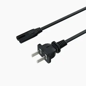 Novo cabo de alimentação para ferramentas elétricas NEMA USA 18awg 1M 1.8M, cabo de PVC de cobre puro preto, linha de extensão 1-15P, marca exclusiva de polarização IEC