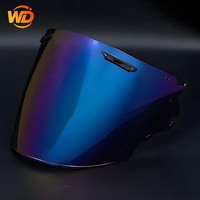 Visière VZ pour casque intégral - Nouvelle lentille de pare-brise moto en PC anti-rayures, écran facial de remplacement durable