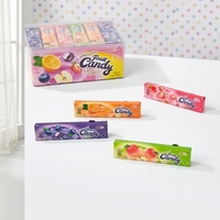 Bonbons gélifiés multicolores en forme de dessin animé aux saveurs variées, goût sucré, emballage en boîte, vente en gros en vrac