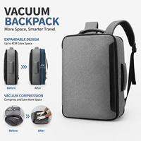 Mochila Expandible para Portátil con Logotipo Personalizado, Gran Capacidad, Compresible, Impermeable, de Nailon, para Oficina y Viajes