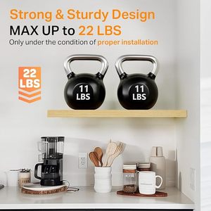 Prateleiras flutuantes para parede rústica sólida Live-Edge Prateleiras de parede de madeira resistentes com suportes invisíveis, conjunto de <span class=keywords><strong>2</strong></span> para casa - Product Image 4