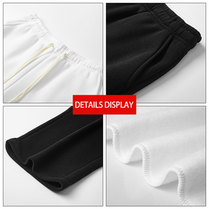 Pantalones Casuales de Hombre, 230GSM, Lisos, de Pierna Recta, Holgados, con Cintura Elástica Media, Cómodos para Correr - Product Image 5