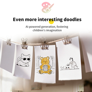 Imprimante AI pour enfants au design de dessin animé, imprimante sans encre portable sans fil - Product Image 6