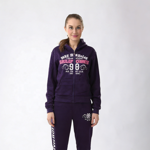 Elegante Completo Premium da Donna, Tuta di Lusso Personalizzata con Tessuto Morbido in Pile e Stampa Alla Moda per Uso Quotidiano Casual - Product Image 2