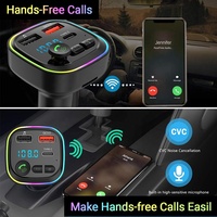 Chargeur USB rapide QC3.0 type-c EQ Bluetooth kit d'appel mains libres Bluetooth modulateur Audio sans fil transmetteur fm lecteur mp3 de voiture