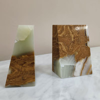 Französischer Stil Natur marmor Jade Buchs tütze Wohnzimmer Villa Studie Marmor Bücher ständer High-End-Dekoration Ornamente