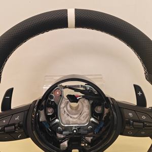 Volant de direction sport blanc personnalisé pour <span class=keywords><strong>BMW</strong></span> Série 3, Série 5, M3, M5, M6, F30, F10, F15, E60, E70, E71, E90, E91, E92, X3, X4, X5, X6 - Product Image 6