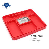 Plateau magnétique en silicone pour pièces, support de vis en acier inoxydable, organisateur multi-compartiments pour outils