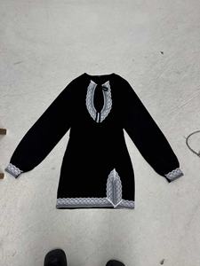 Robe mini élégante pour femme, coupe droite, unie, taille naturelle, sexy, moulante, pour soirée, en maille froncée - Product Image 2