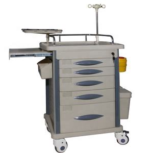 경쟁력 있는 가격의 병원 장비 응급 카트 의료 응급 약품 트롤리 서랍 포함 - Product Image 5