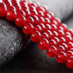 Haute qualité mélange couleur perles de pierre naturelle 6mm cornaline et jade calcédoine accessoires perlés pour la fabrication de bijoux - Product Image 2